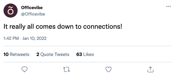OV Tweet about connections