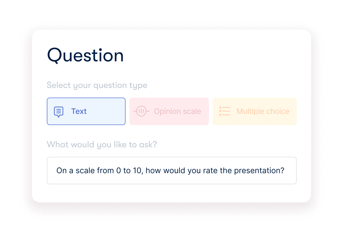 Product shot of the Custom Polls feature in Officevibe