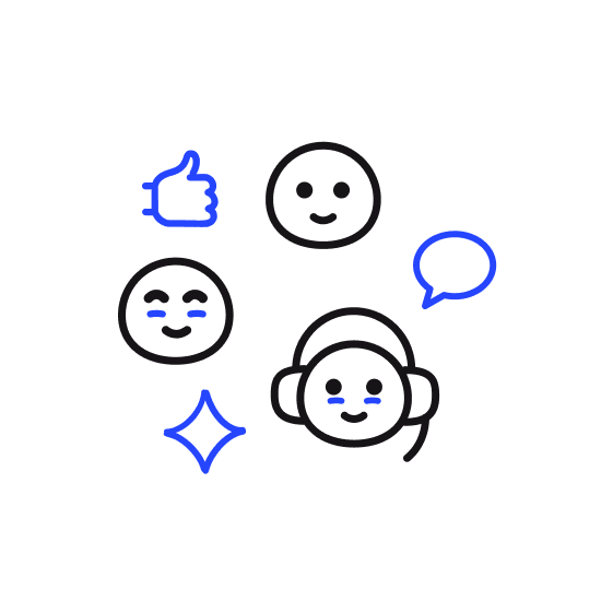 illustration showing groups of people interacting