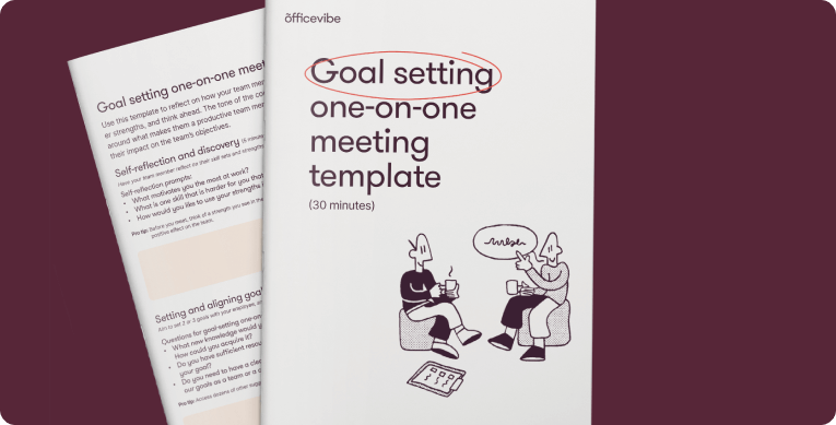 Goal setting one-on-one meeting template