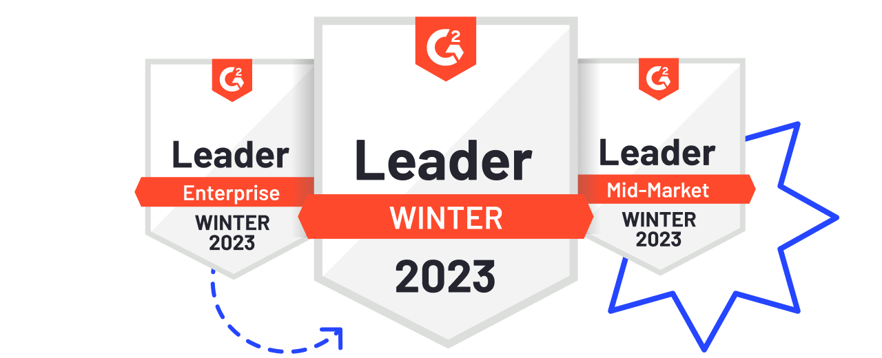 Workleap Officevibe has been named Leader in the enterprise and mid-market category for winter 2023 by G2.