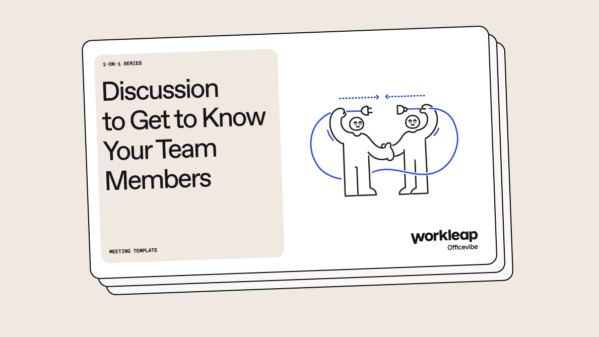 Discussion to get to know your team members template cover