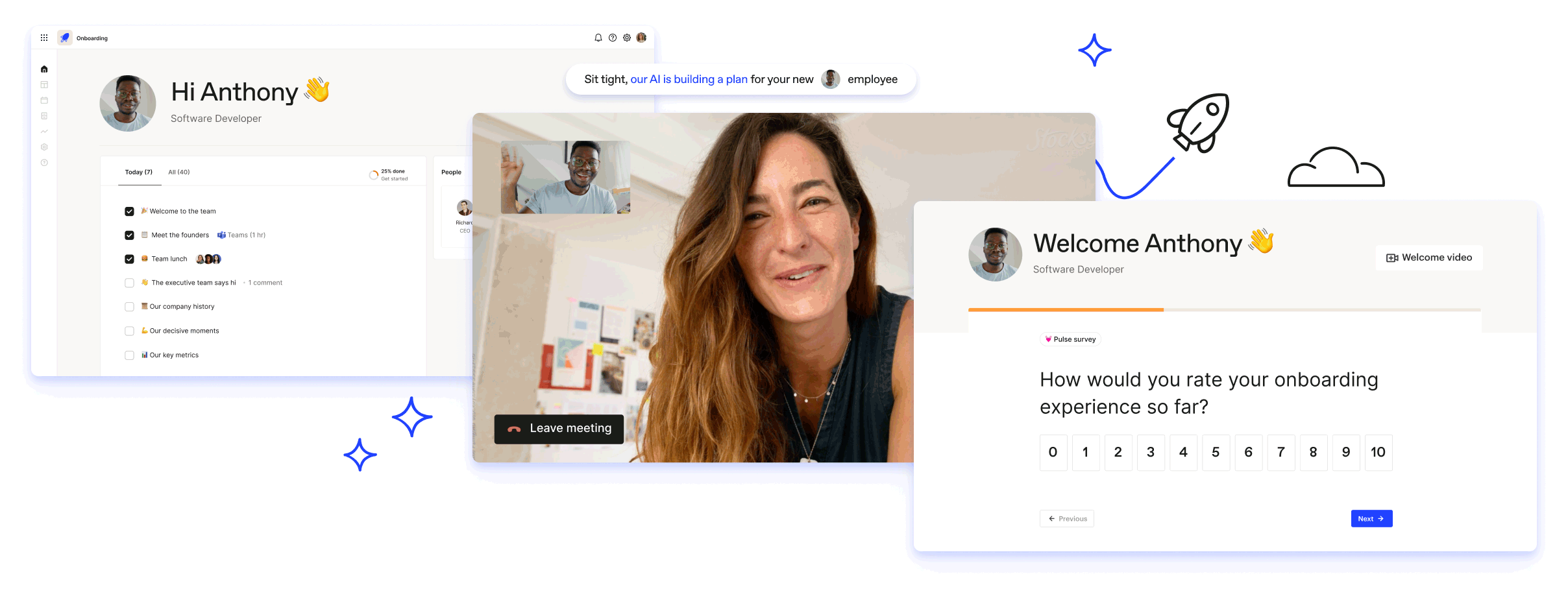 New employee Onboarding made easy! Shows how easy it is to create welcome videos and onboarding plans for new employees.